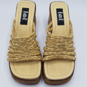 Vintage L.E.I. 90's Sandals 3" Chunk Heels